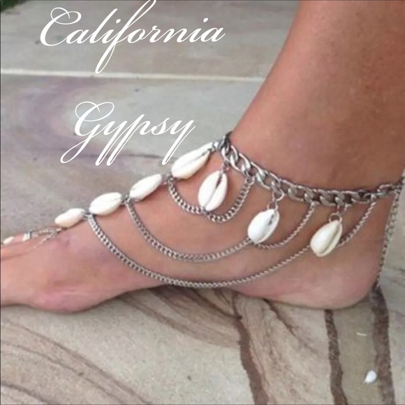 2 pc Coachella Boho festival Conch shell anklets🌸 - Picture 4 of 4
